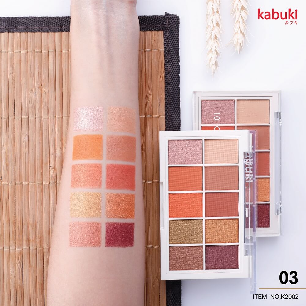 Kabuki ,Kabuki 10 Colors Of Eyeshadow,Kabuki 10 Colors Of Eyeshadow K2002-02,Kabuki 10 Colors Of Eyeshadow K2002,K2002,Kabuki 10 Colors Of Eyeshadow K2002ราคา,Kabuki 10 Colors Of Eyeshadow K2002รีวิว